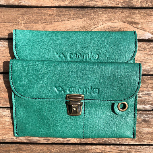 CAOMKA Flat Coin Purse Natural BioCuir® Leather Exclusive Piece No. 9217