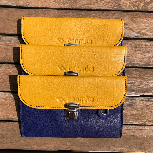 CAOMKA Flat Coin Purse Natural BioCuir® Leather Exclusive Piece No. 9216