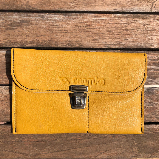CAOMKA Flat Coin Purse Natural BioCuir® Leather Exclusive Piece No. 9218