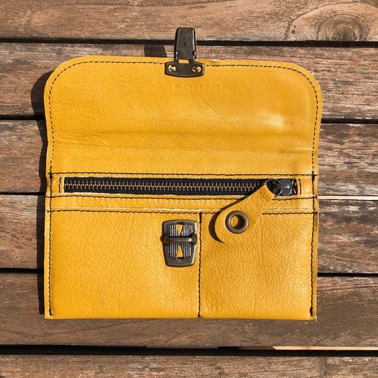CAOMKA Flat Coin Purse Natural BioCuir® Leather Exclusive Piece No. 9218