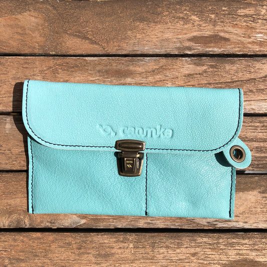 CAOMKA Flat Coin Purse Natural BioCuir® Leather Exclusive Piece No. 9220