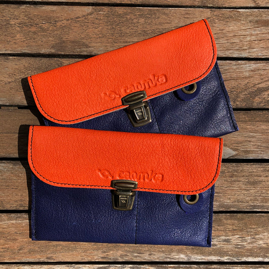 CAOMKA Flat Coin Purse Natural BioCuir® Leather Exclusive Piece No. 9209