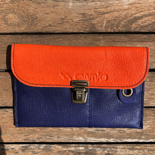 CAOMKA Flat Coin Purse Natural BioCuir® Leather Exclusive Piece No. 9209