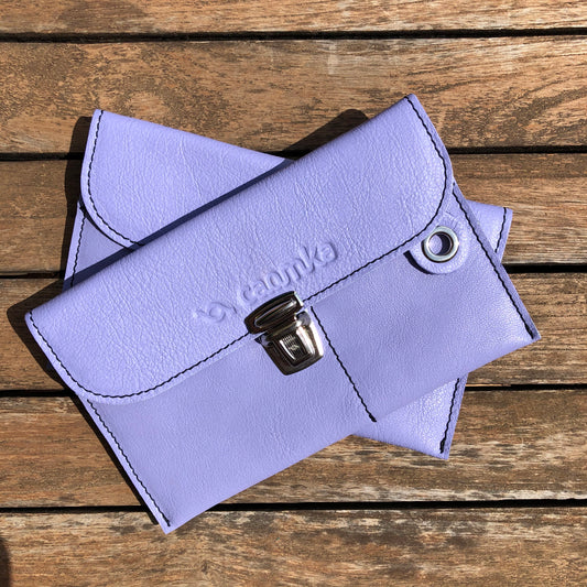 CAOMKA Flat Coin Purse Natural BioCuir® Leather Exclusive Piece No. 9221