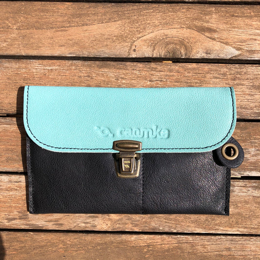 CAOMKA Flat Coin Purse Natural BioCuir® Leather Exclusive Piece No. 9222