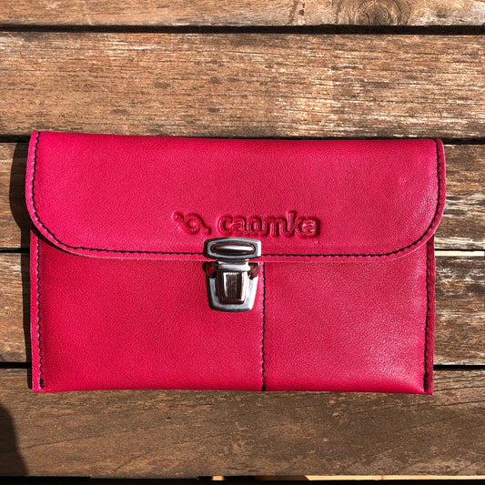 CAOMKA Flat Coin Purse Natural BioCuir® Leather Exclusive Piece No. 9224