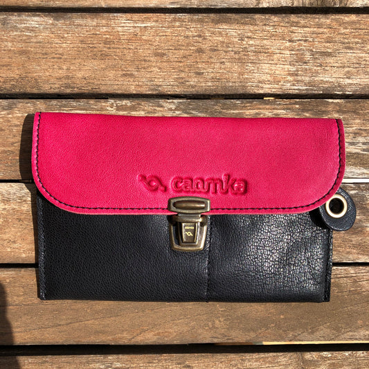 CAOMKA Flat Coin Purse Natural BioCuir® Leather Exclusive Piece No. 9232