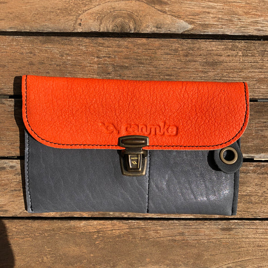 CAOMKA Flat Coin Purse Natural BioCuir® Leather Exclusive Piece No. 9234