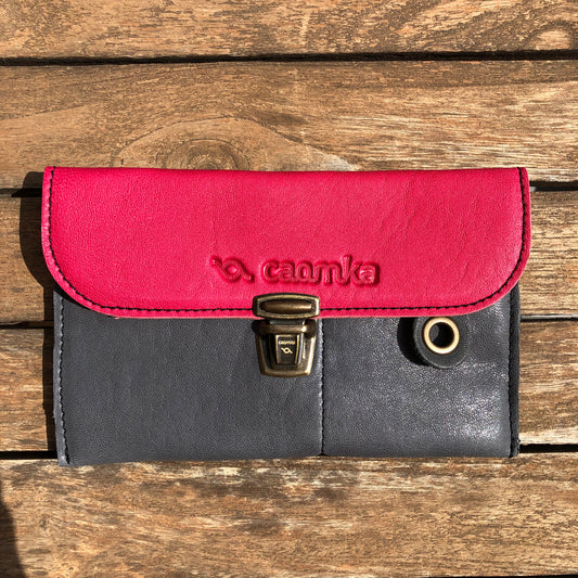 CAOMKA Flat Coin Purse Natural BioCuir® Leather Exclusive Piece No. 9229