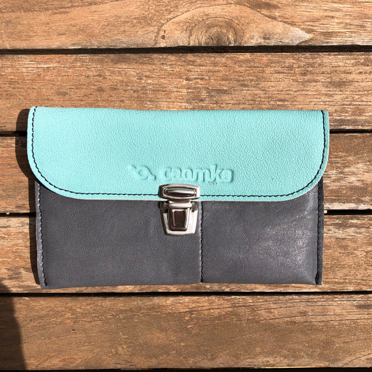 CAOMKA Flat Coin Purse Natural BioCuir® Leather Exclusive Piece No. 9228