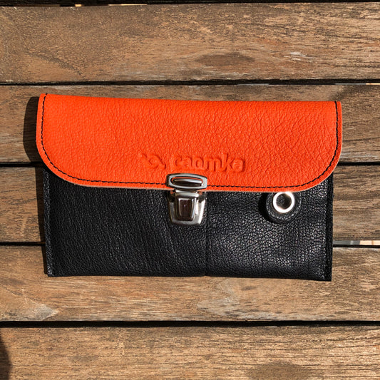 CAOMKA Flat Coin Purse Natural BioCuir® Leather Exclusive Piece No. 9223
