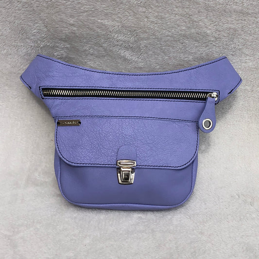 Mini Classic Lavender &amp; Silver Natural BioCuir® Leather Exclusive Piece No. 9106