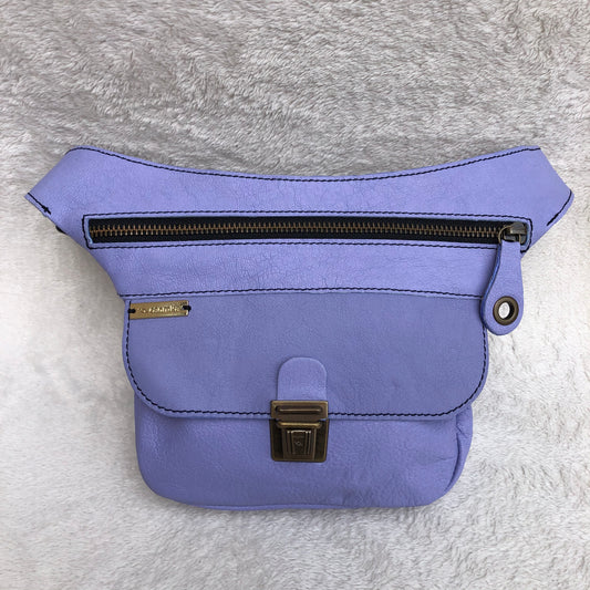 Mini Classic Lavender &amp; Old Gold Natural leather BioCuir® Exclusive Piece No. 9204