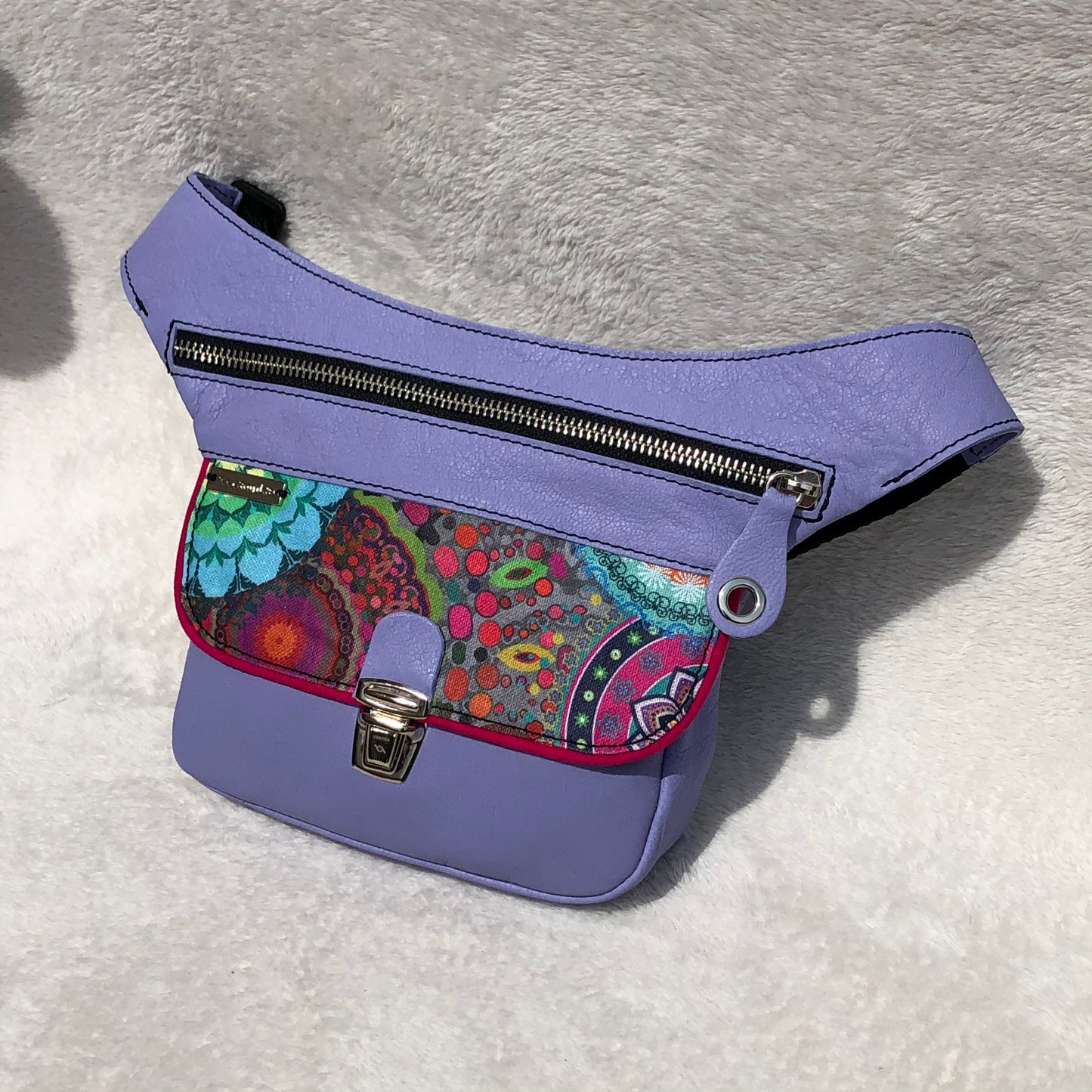 Mini Special Lavanda MANDALAS & Silver · Piel natural BioCuir® Pieza Única Núm. 9264