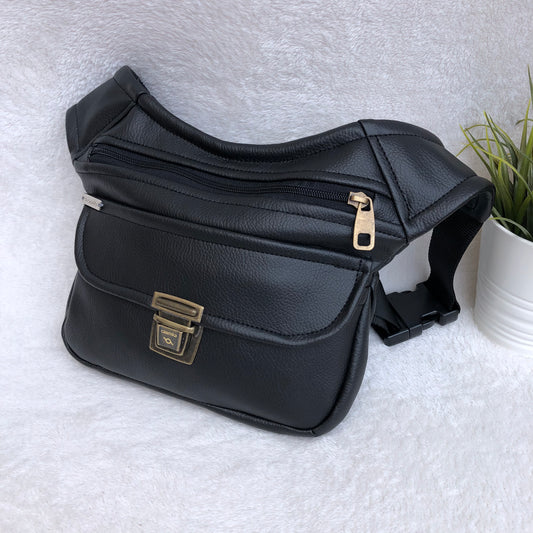 Classic Black &amp; Old Gold Vegan Leather Exclusive Piece No. 9306