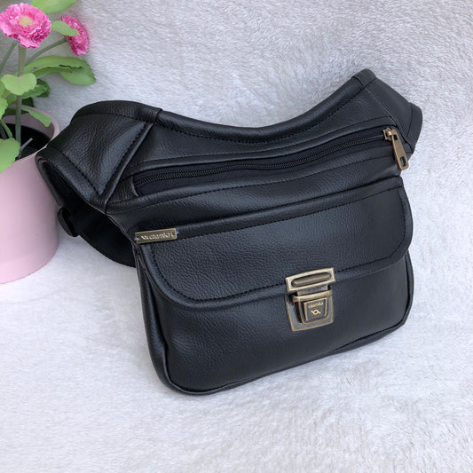 Classic Black &amp; Old Gold Vegan Leather Exclusive Piece No. 9306