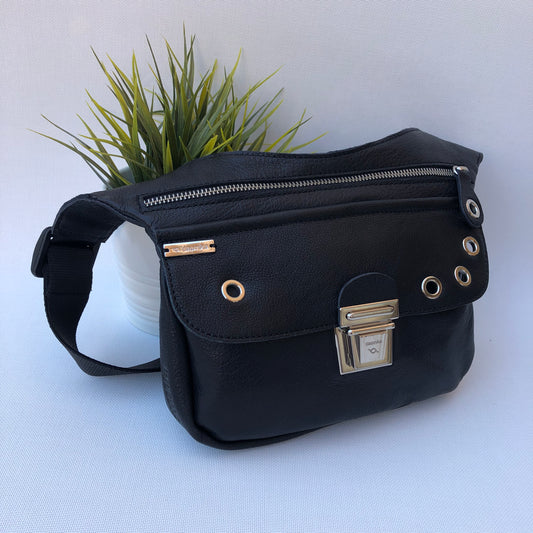 Premium Black Circles &amp; Silver Natural BioCuir® Leather Exclusive Part No. 9457
