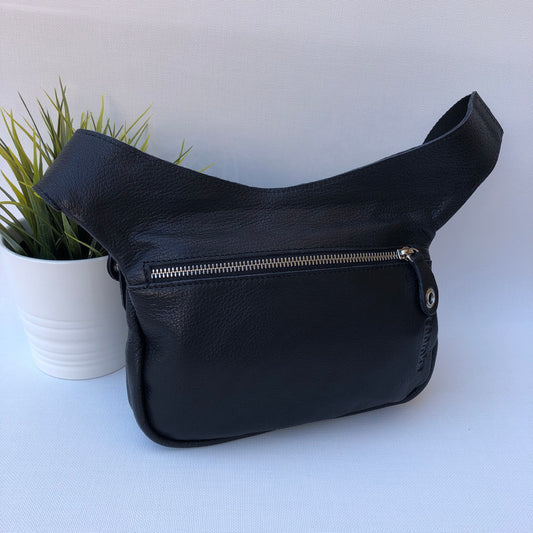 Premium Black Stars &amp; Silver Natural BioCuir® Leather Exclusive Piece No. 9816