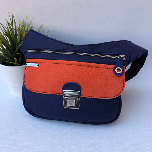 Special Blue-Pruple & Orange - Silver · Piel natural BioCuir® · Pieza Exclusiva Núm. 9470