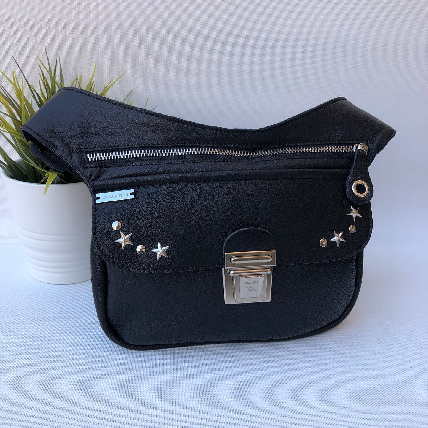 Premium Black Stars & Silver · Piel natural BioCuir® · Pieza Exclusiva Núm. 9426