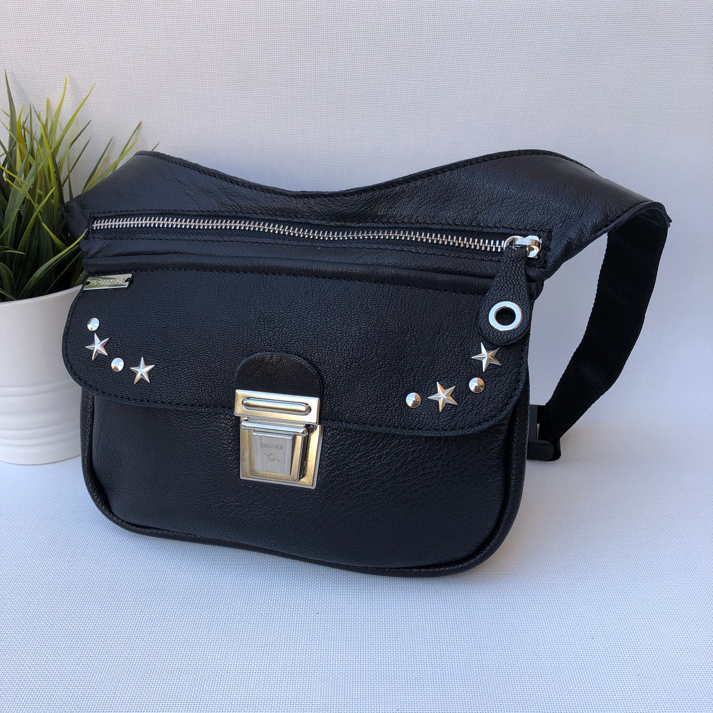 Premium Black Stars & Silver · Piel natural BioCuir® · Pieza Exclusiva Núm. 9426