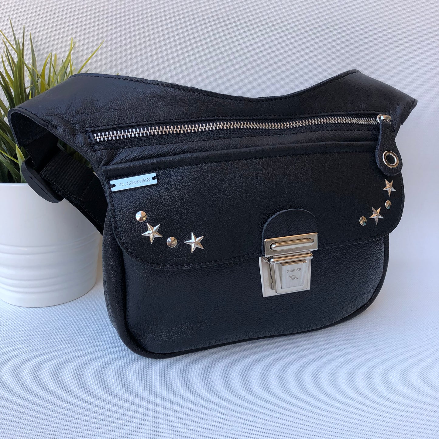 Premium Black Stars & Silver · Piel natural BioCuir® · Pieza Exclusiva Núm. 9426