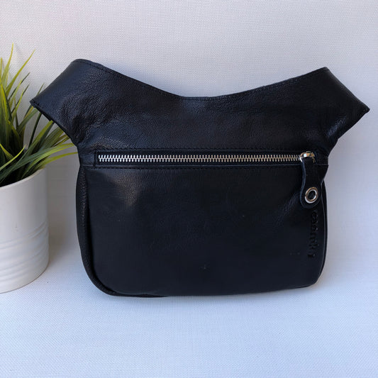 Premium Black Stars &amp; Silver Natural BioCuir® Leather Exclusive Piece No. 9426