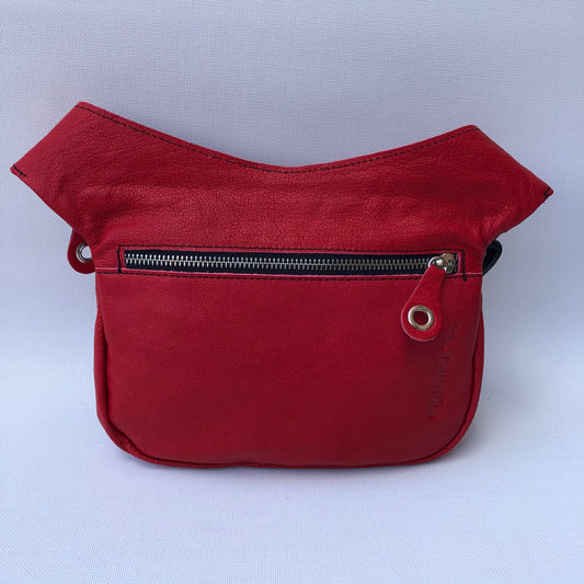 Premium Red Skulls &amp; Silver Natural BioCuir® Leather Exclusive Part No. 9458