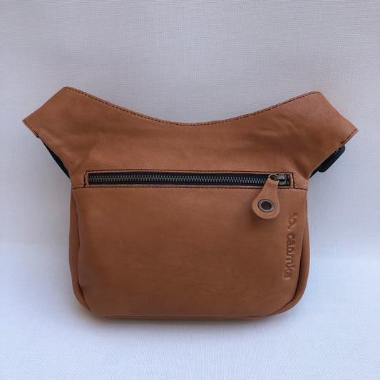 Premium Brown &amp; Old Gold Natural BioCuir® Leather Exclusive Piece No. 9547