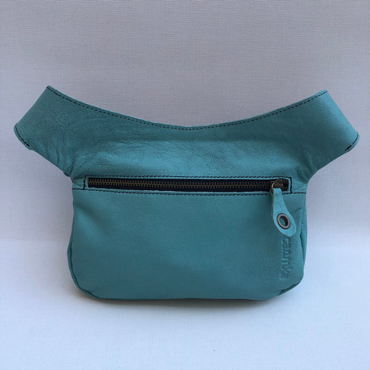 Special Turquoise &amp; Fuchsia Pink Natural BioCuir® Leather Exclusive Piece No. 9531