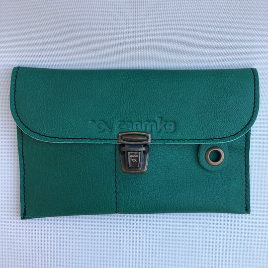 CAOMKA Flat Coin Purse Natural BioCuir® Leather Exclusive Piece No. 9577