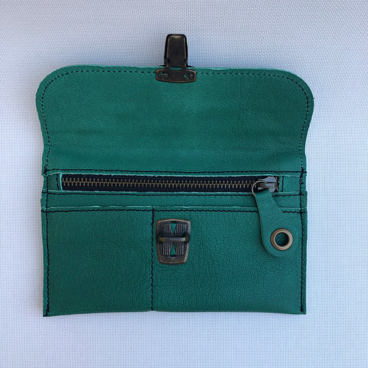 CAOMKA Flat Coin Purse Natural BioCuir® Leather Exclusive Piece No. 9577