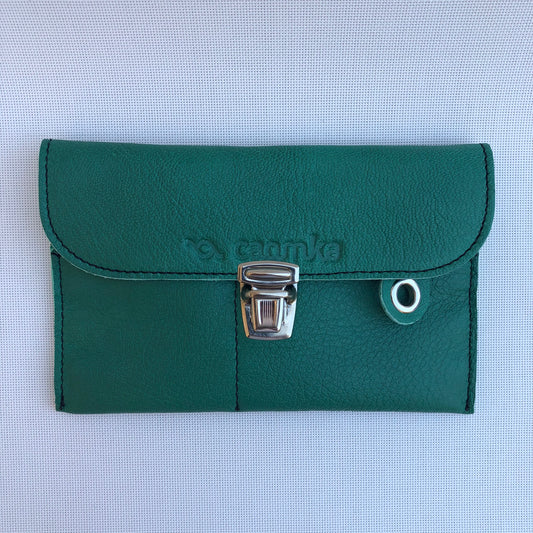 CAOMKA Flat Coin Purse Natural BioCuir® Leather Exclusive Piece No. 9579