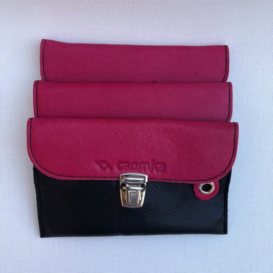CAOMKA Flat Coin Purse Natural BioCuir® Leather Exclusive Piece No. 9581
