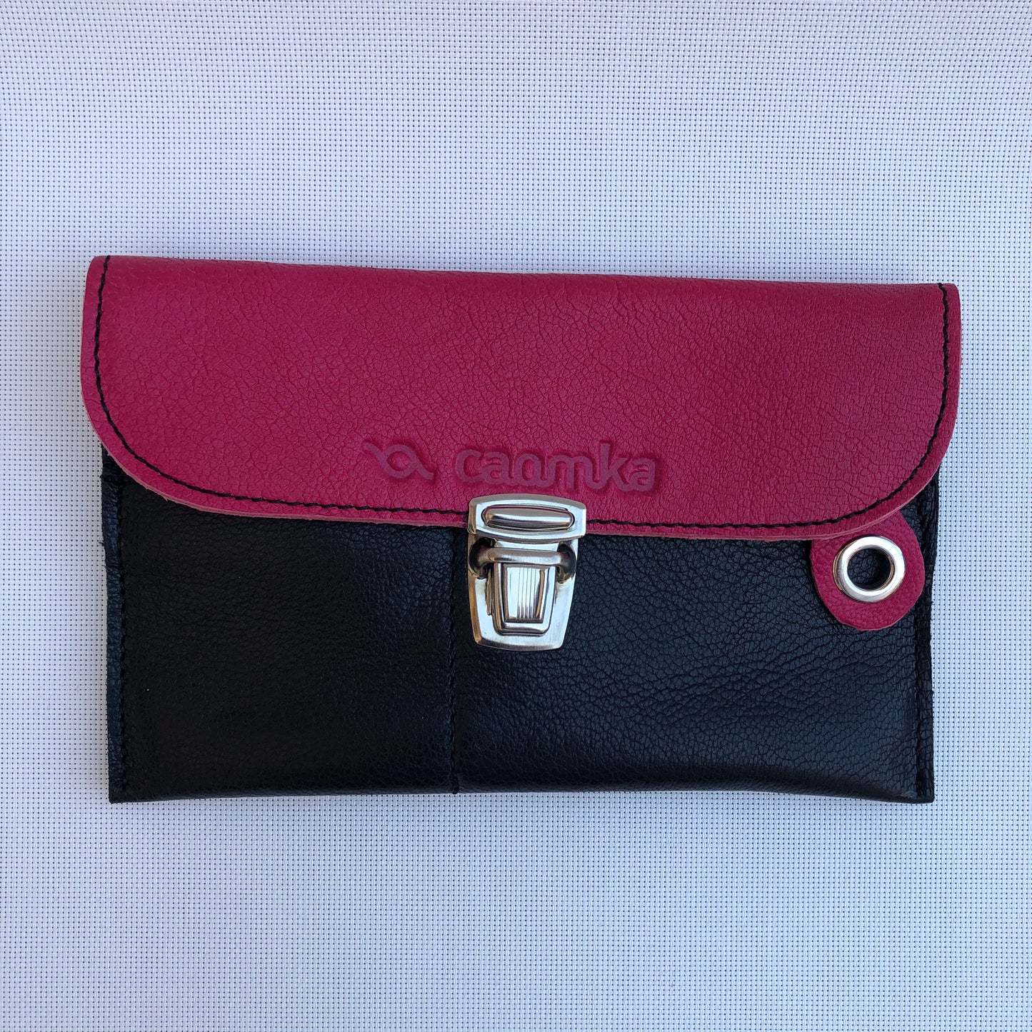CAOMKA Flat Coin Purse Natural BioCuir® Leather Exclusive Piece No. 9581