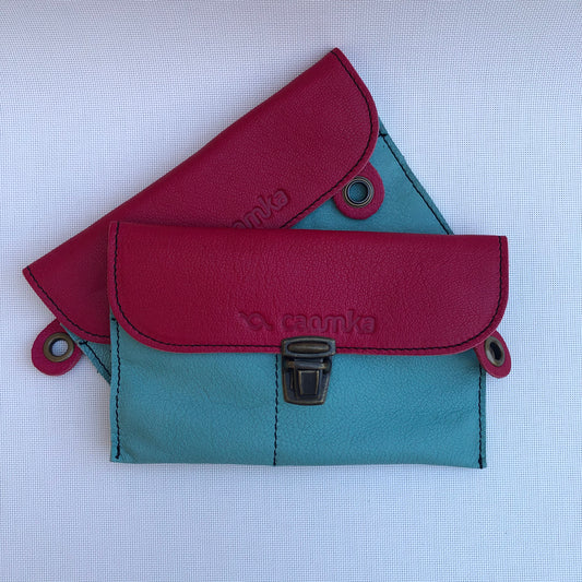 CAOMKA Flat Coin Purse Natural BioCuir® Leather Exclusive Piece No. 9582