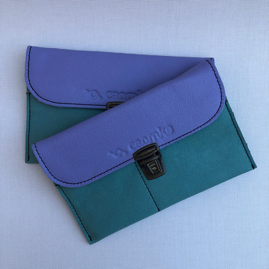 CAOMKA Flat Coin Purse Natural BioCuir® Leather Exclusive Piece No. 9583
