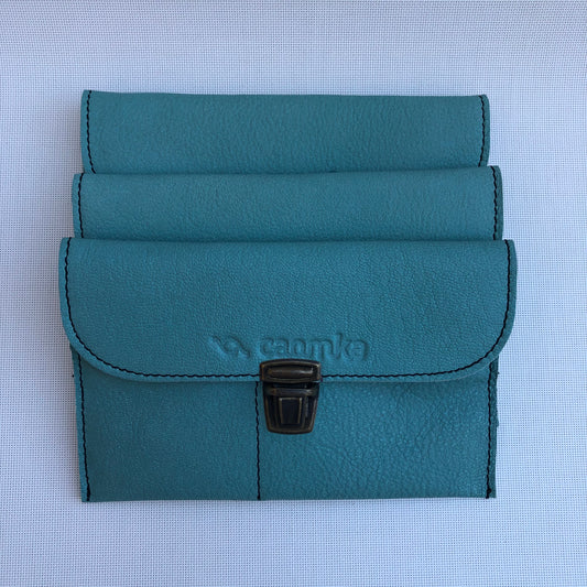 CAOMKA Flat Coin Purse Natural BioCuir® Leather Exclusive Piece No. 9584