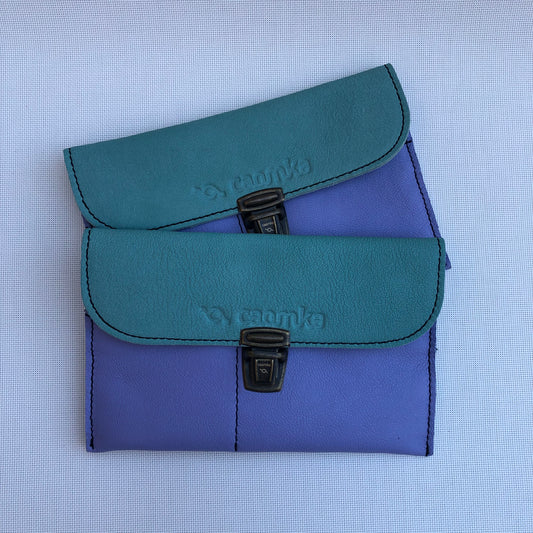 CAOMKA Flat Coin Purse Natural BioCuir® Leather Exclusive Piece No. 9585