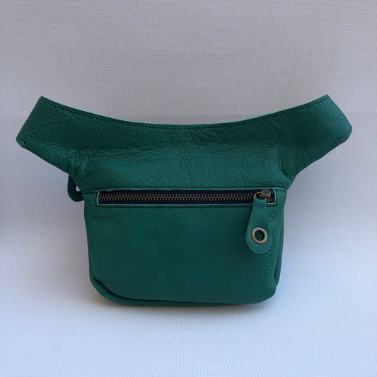 Mini Special Green &amp; Fuchsia BioCuir® natural leather Exclusive Piece No. 9587