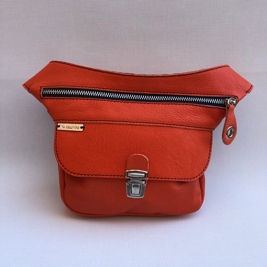 Mini Classic Orange &amp; Silver Natural BioCuir® Leather Exclusive Part No. 9592