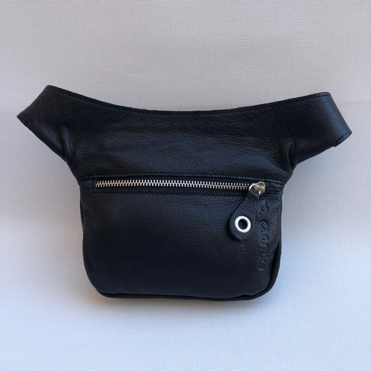 Mini Special Black &amp; Mandalas BioCuir® natural leather Unique Piece No. 9812