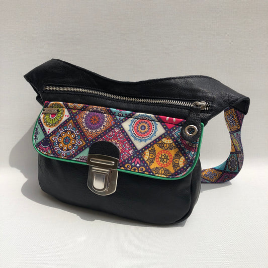 Summer Black & Mandalas · Piel natural BioCuir® · Pieza Única Núm. 9677