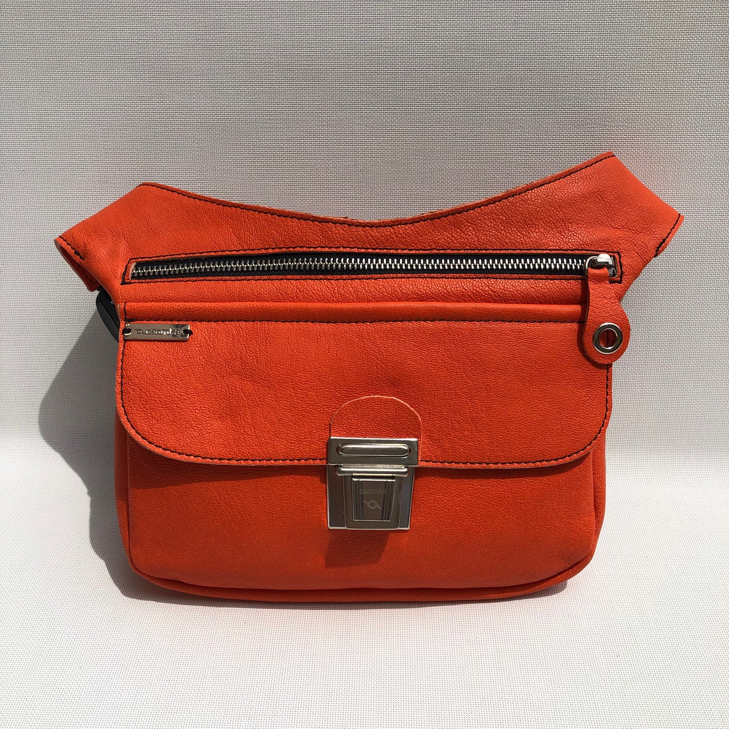 Classic Orange &amp; Silver Natural BioCuir® Leather Exclusive Part No. 9695