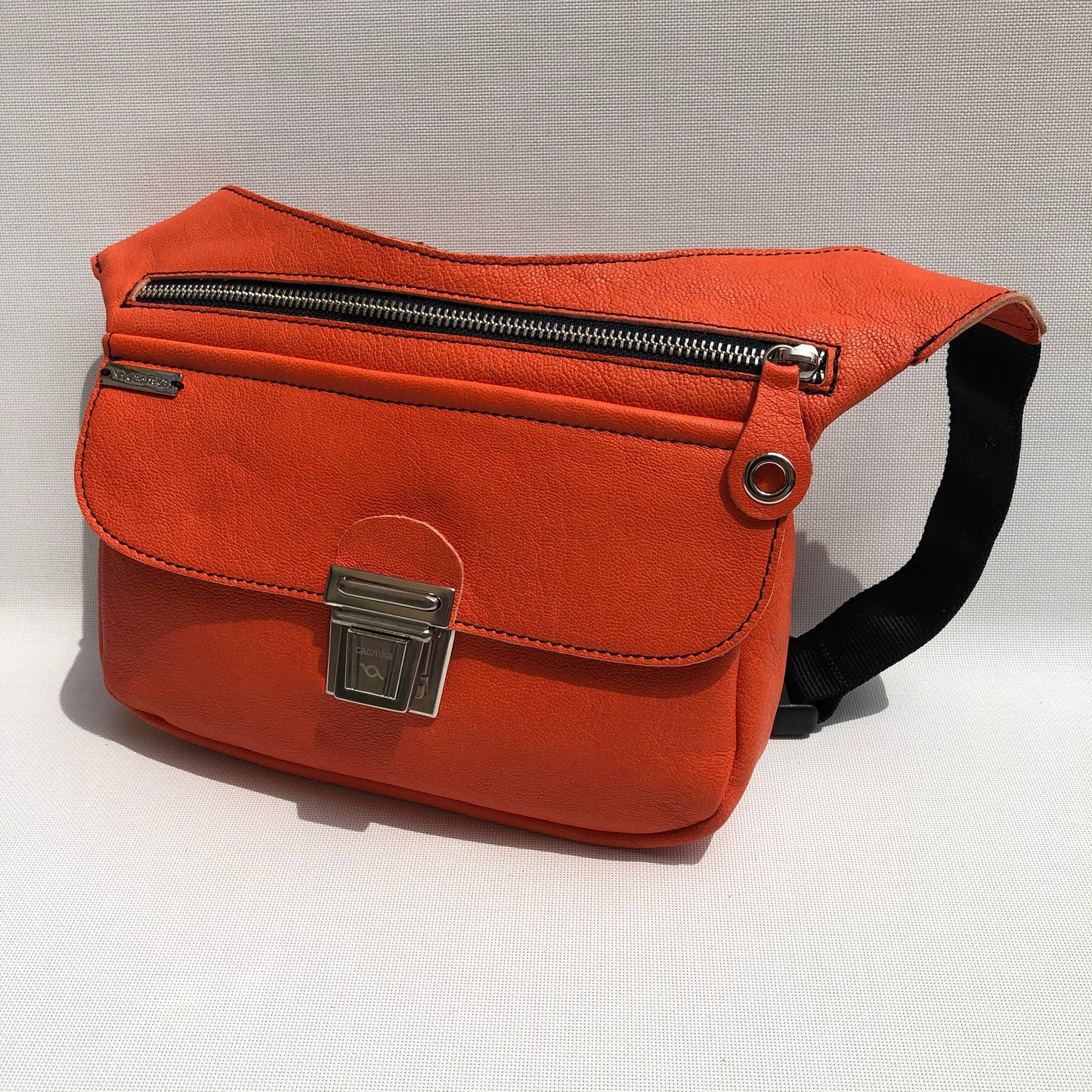 Classic Orange &amp; Silver Natural BioCuir® Leather Exclusive Part No. 9695