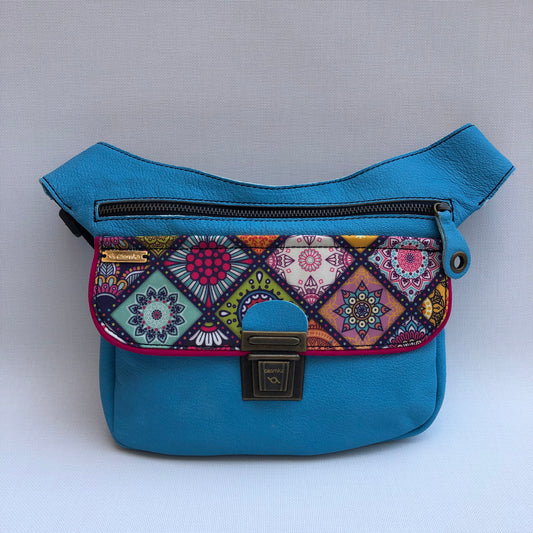 Summer Good Morning Blue & Mandalas · Piel natural BioCuir® · Pieza Única Núm. 9745