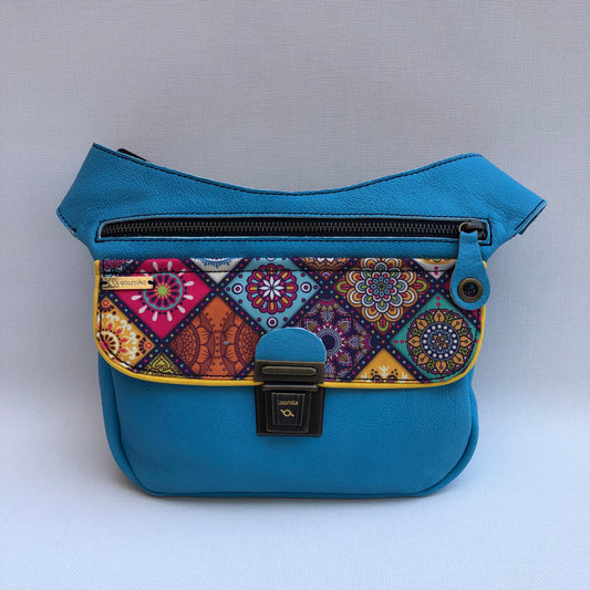 Summer Good Morning Blue & Mandalas · Piel natural BioCuir® · Pieza Única Núm. 9748