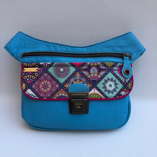 Summer Good Morning Blue & Mandalas · Piel natural BioCuir® · Pieza Única Núm. 9754