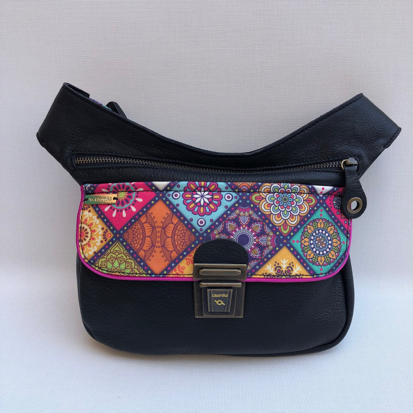 Summer Black & Mandalas · Piel natural BioCuir® · Pieza Única Núm. 9756