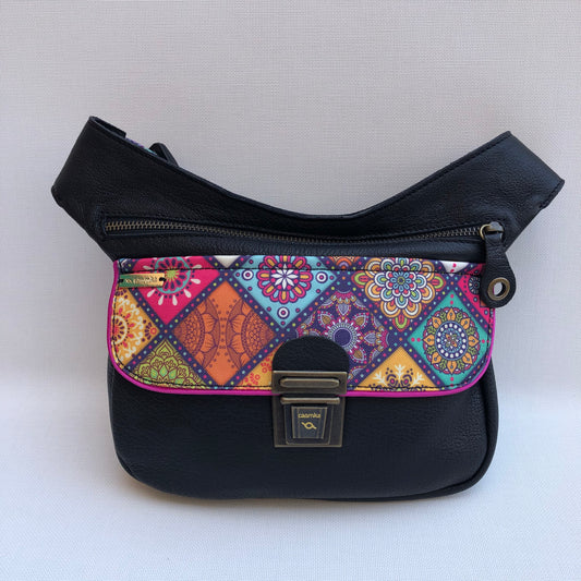 Summer Black & Mandalas · Piel natural BioCuir® · Pieza Única Núm. 9756